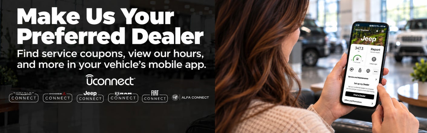 uconnect® make us your preferred dealer | Rocky Top Chrysler Jeep Dodge RAM in Kodak TN